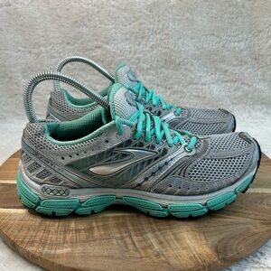 Vintage Y2k Brooks Gray Teal Glycerin 9 Womens Running Shoes Size 10